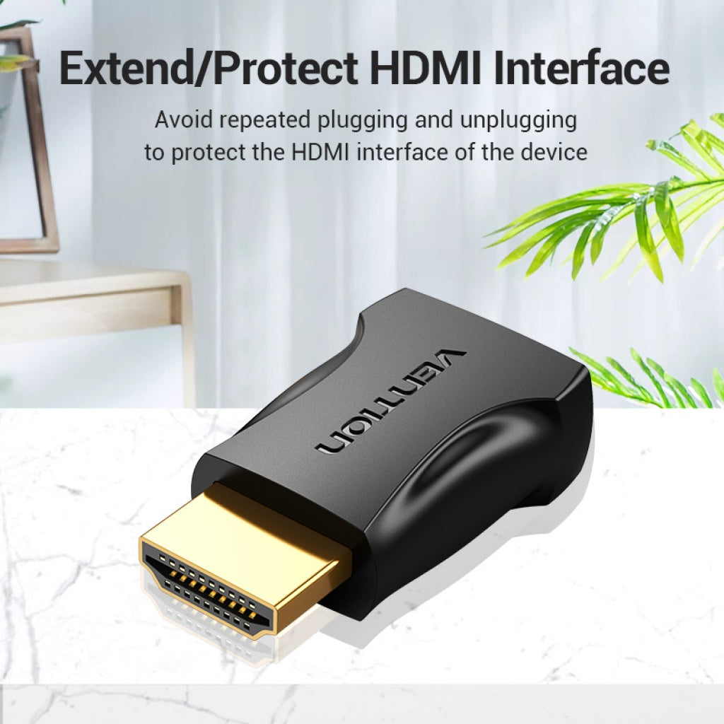 Adaptador HDMI Macho a Hembra Negro Vention AIMB0