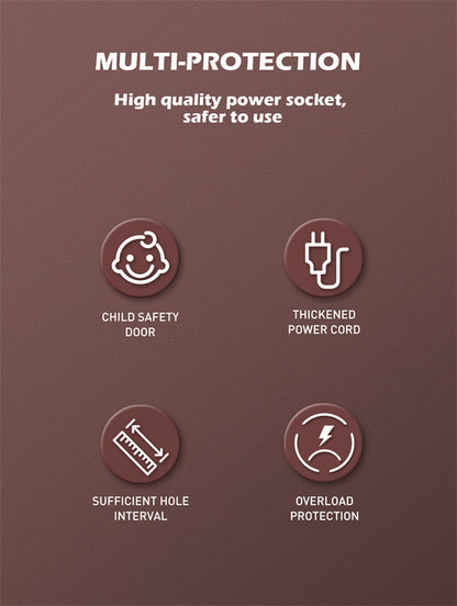 Adaptador Multifunción 65W 2 QC3.0+2 USB C PD+3 Enchufes Carga Rápida Blanco LDNIO SE3436