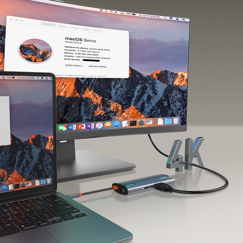 Hub USB-C LDNIO 5 en 1 - HDMI y 3 USB 3.0