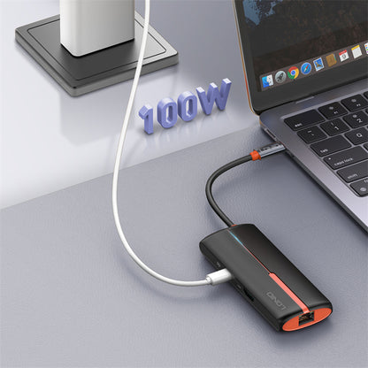 Expansión HUB 6 en 1 Tipo C USB C + HDMI + 3 USB 3.0 + RJ45 Ethernet LDNIO DS-26H