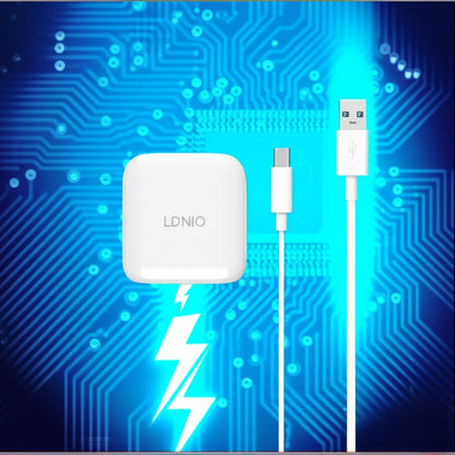 Cargador Pared 3A PD 20W (USB-C)+ QC3.0 LDNIO A2313C