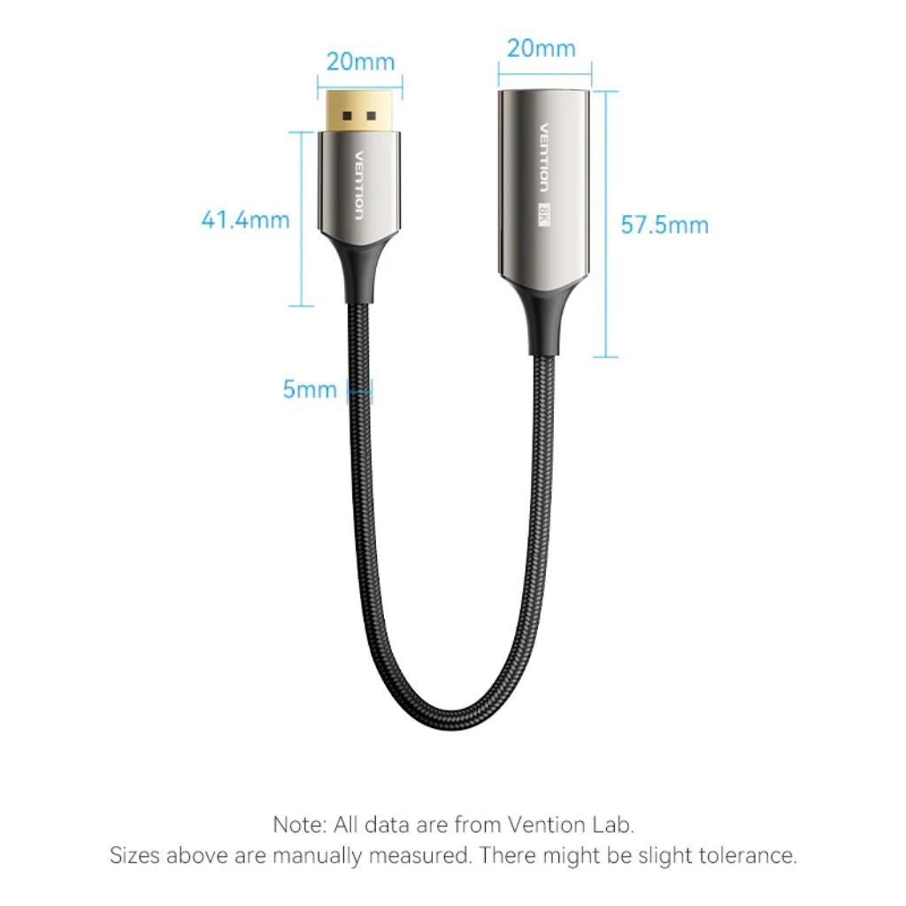 Adaptador DisplayPort a HDMI Vention - Resolución Ultra HD 8K
