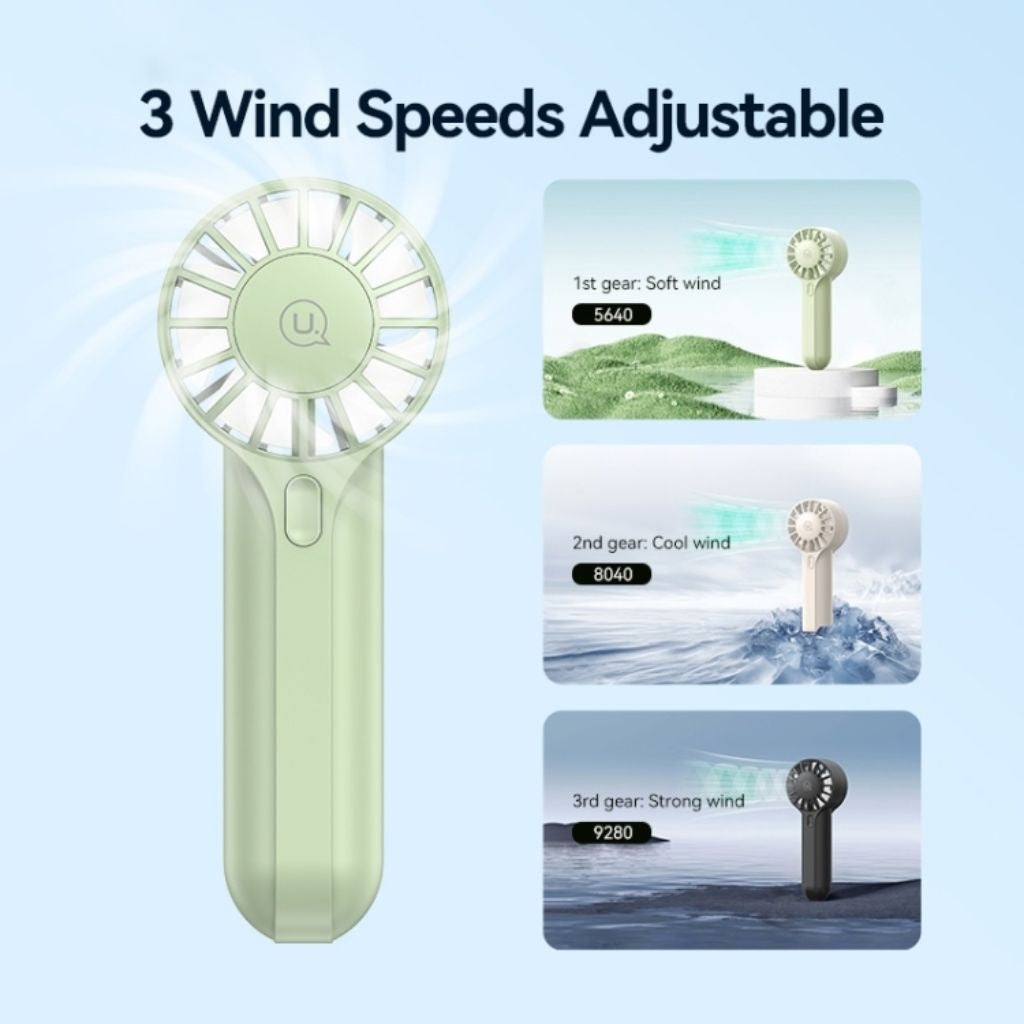 Mini Ventilador Portátil USAMS Recargable - 3 Niveles de Viento