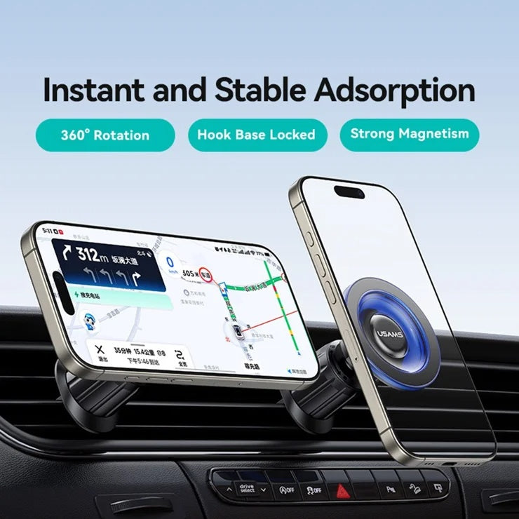 Soporte Vehicular Magnético USAMS - Fijación Extrema 360°