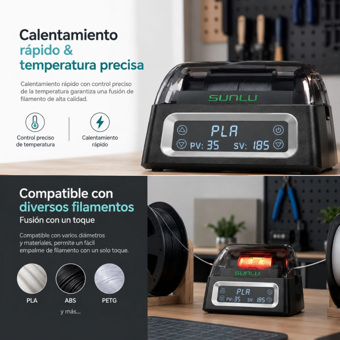 Conector de Filamento SUNLU FC01 - Une y Reutiliza tus Restos de Filamento 3D