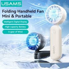 Mini Ventilador Plegable USAMS - Batería 1200mAh y Pantalla Digital