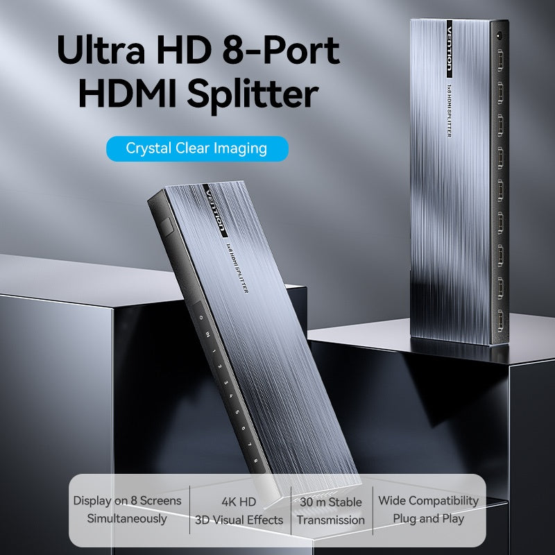 Divisor HDMI Vention 1x8 4K - Duplicación en 8 Pantallas