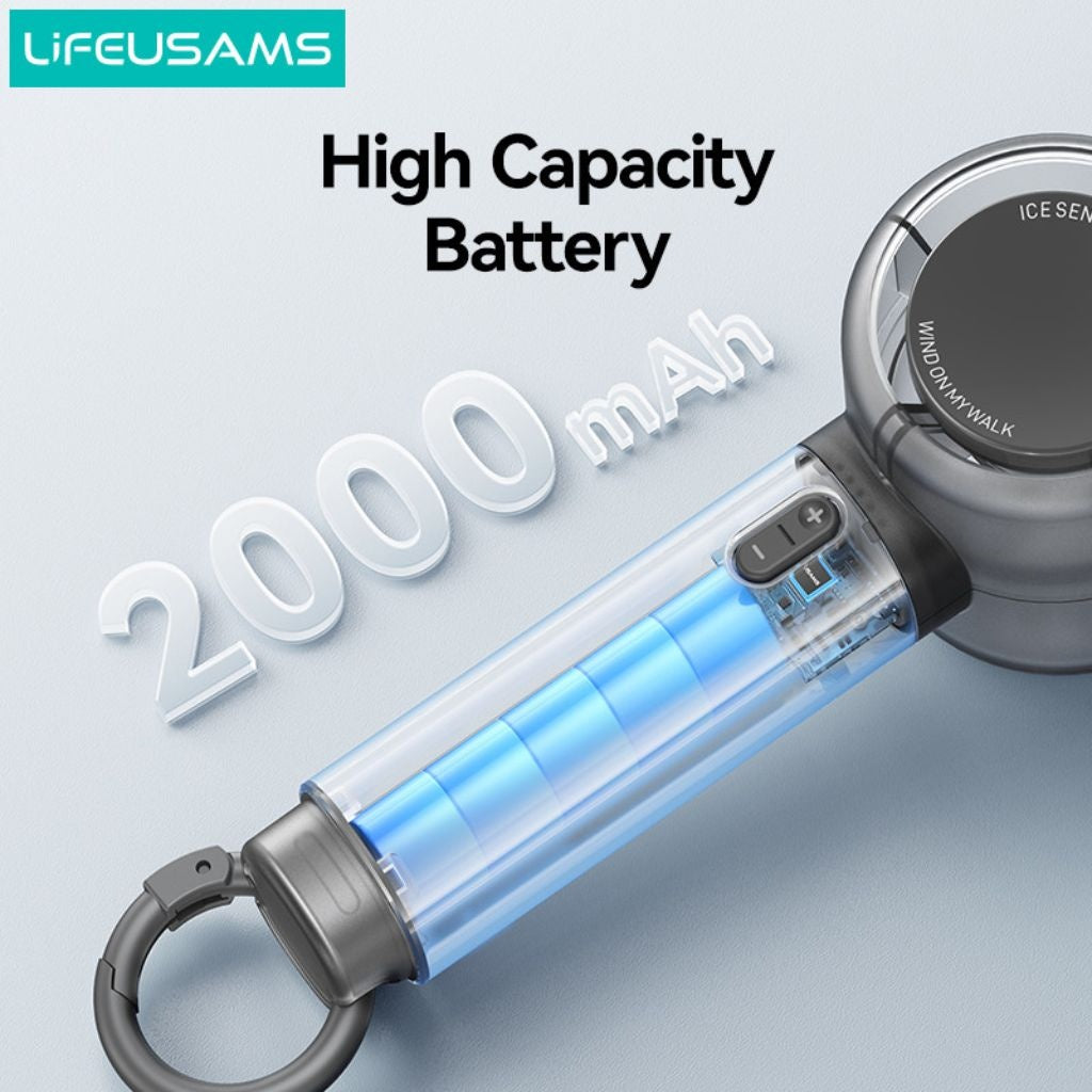 Ventilador Portátil USAMS - Batería 2000mAh con Soporte