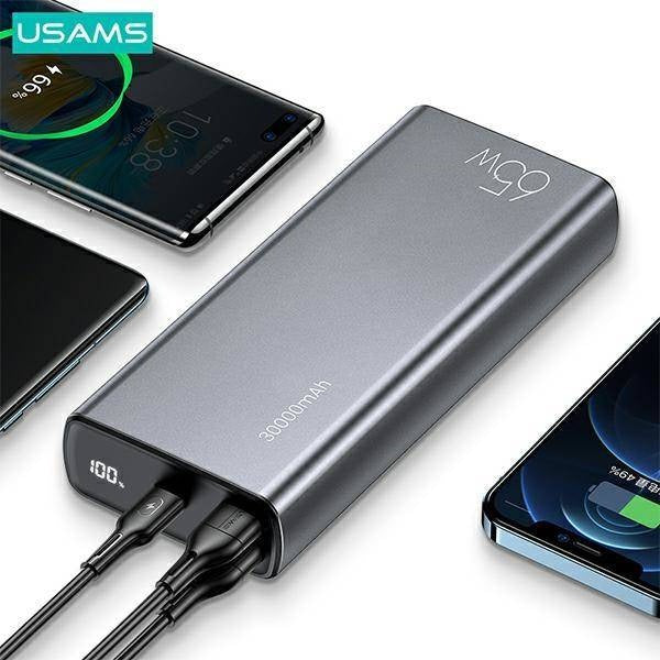 Power Bank USAMS 30.000mAh - Carga Rápida 65W