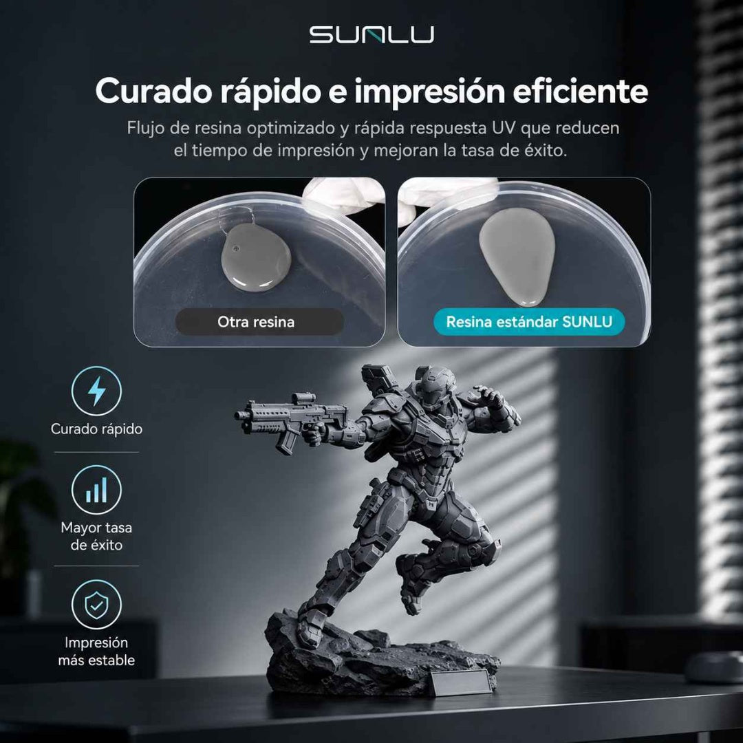 Resina 3D SUNLU Standard 1Kg - Alta Precisión y Bajo Olor