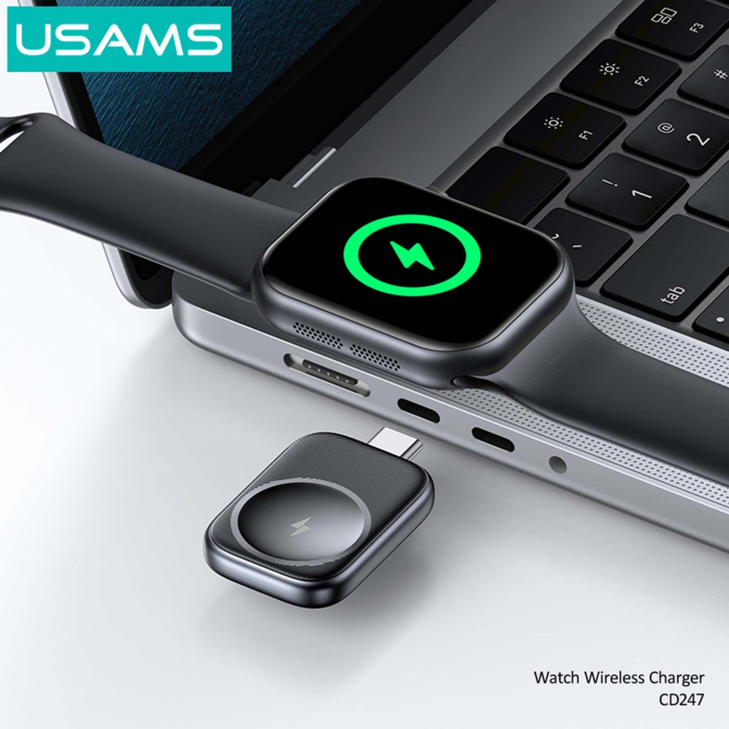 Cargador Inalámbrico Apple Watch USAMS - Ultra Portátil Tipo C