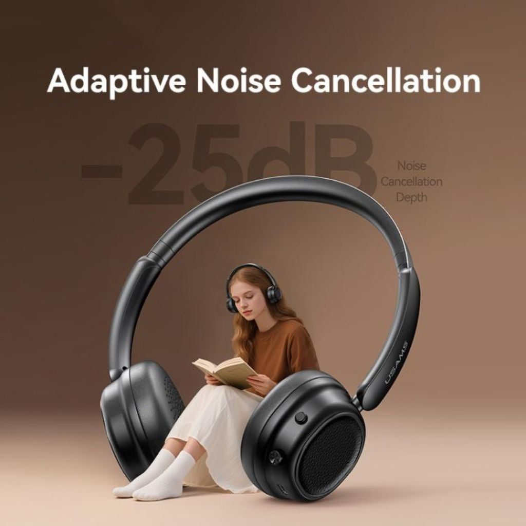 Auriculares Bluetooth USAMS SR01 - Cancelación Activa de Ruido