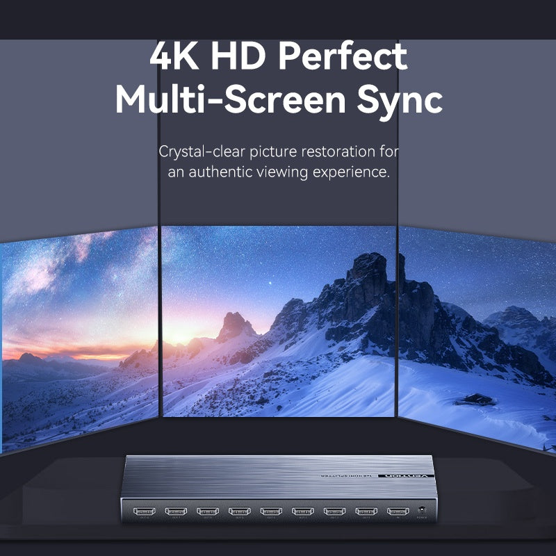 Divisor HDMI Vention 1x8 4K - Duplicación en 8 Pantallas