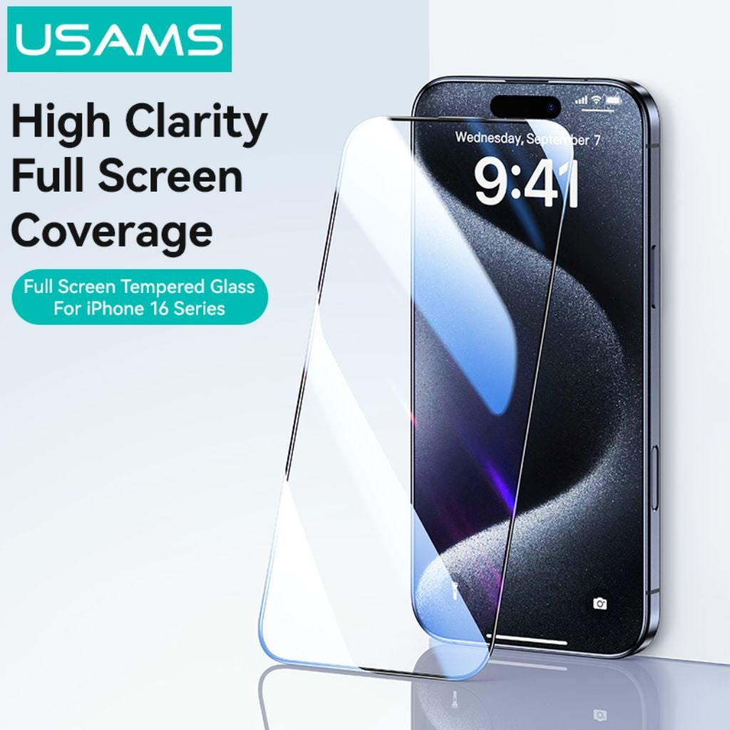 Vidrio Templado USAMS iPhone 16 - Protección Ultrafina 0.33mm