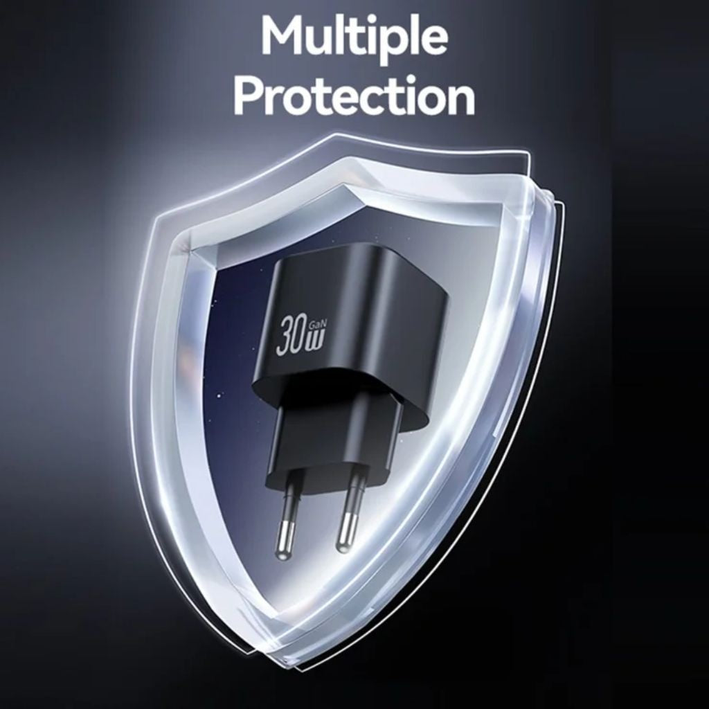 Cargador de Pared USAMS GaN - Doble Puerto Carga Rápida 30W