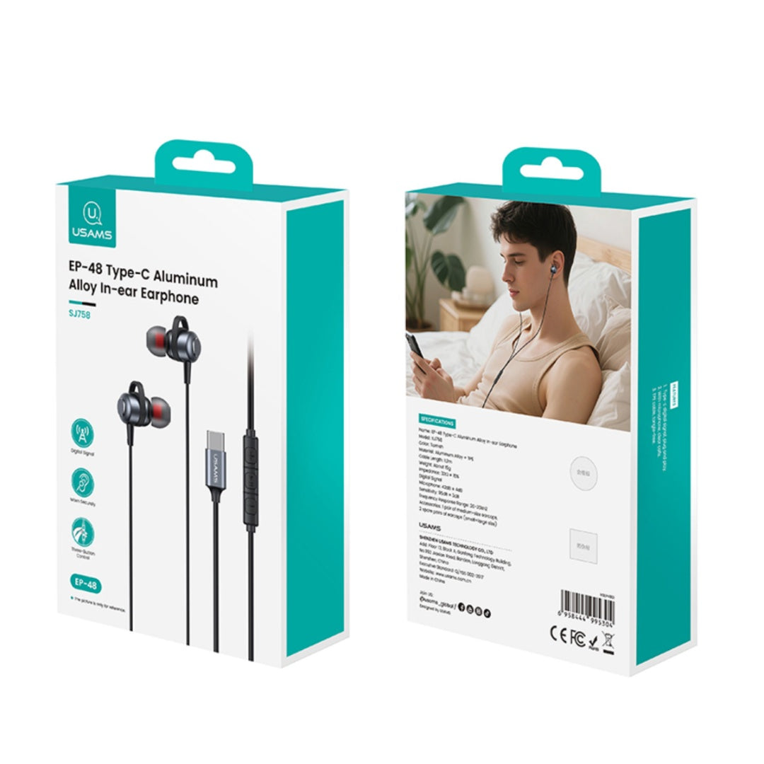 Auriculares Tipo C USAMS EP-48 - Audio Digital HD