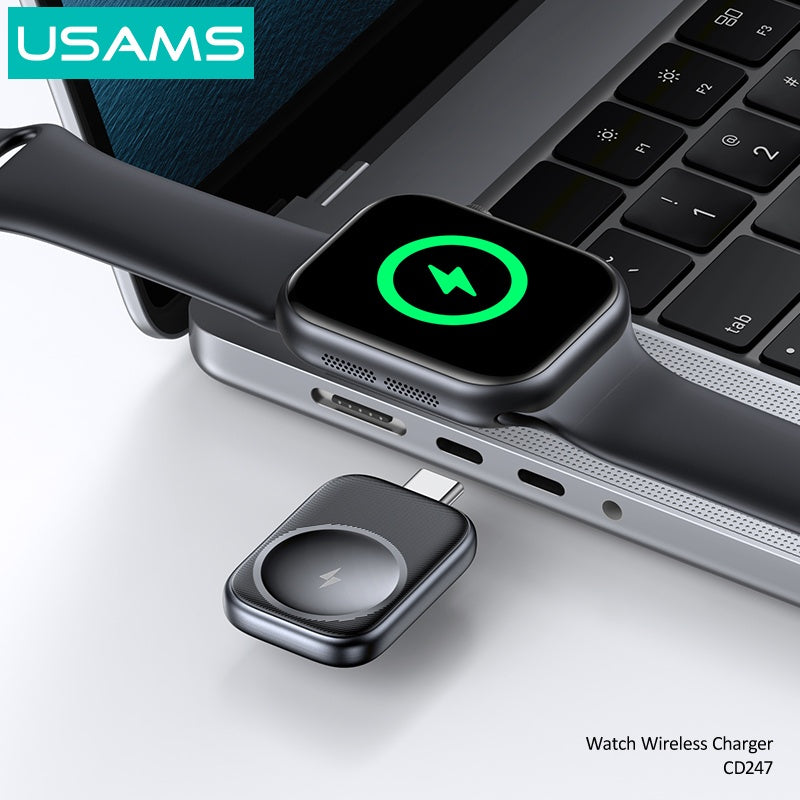 Cargador Inalámbrico Apple Watch USAMS - Ultra Portátil Tipo C