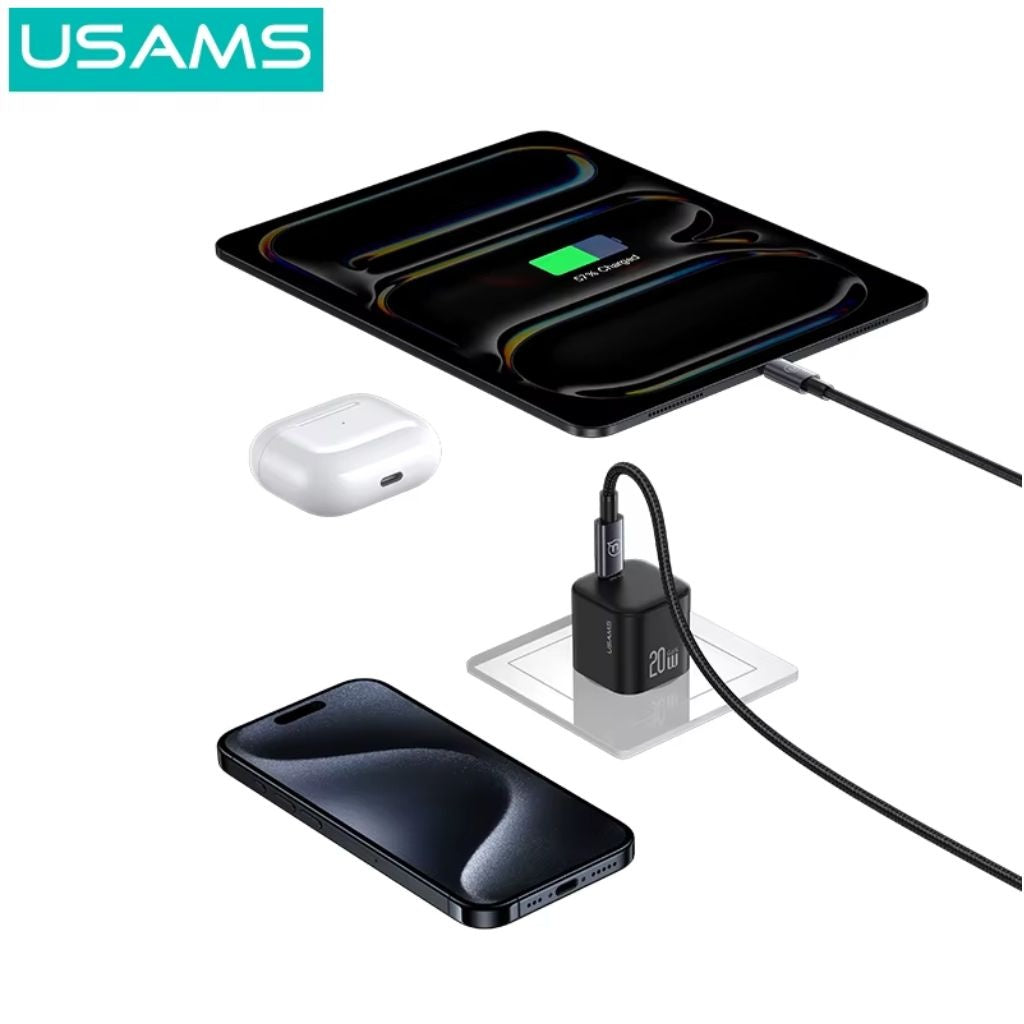 Cargador de Pared USAMS GaN - Carga Rápida 20W