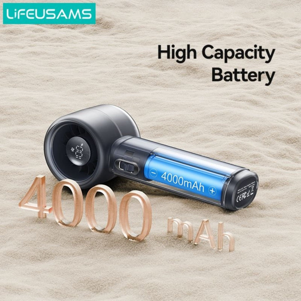 Mini Ventilador Portátil USAMS - Batería 4000mAh con Soporte