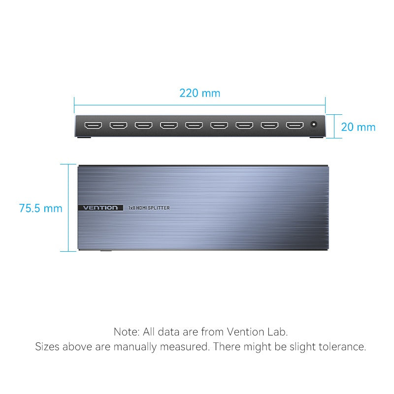 Divisor HDMI Vention 1x8 4K - Duplicación en 8 Pantallas