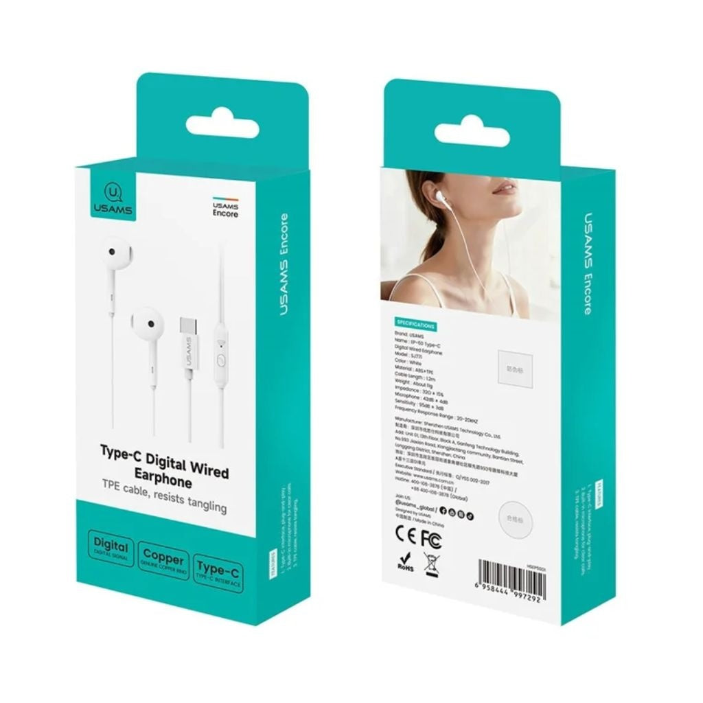 Auriculares Tipo C - Micrófono HD Integrado compatible con IPHONE