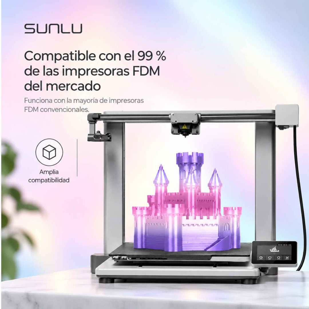 Filamento 3D SUNLU Silk PLA+ Rainbow 1kg - Acabado Seda Multicolor