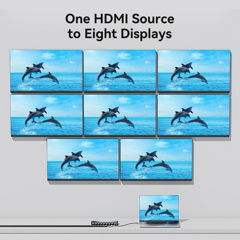 Divisor HDMI Vention 1x8 4K - Duplicación en 8 Pantallas