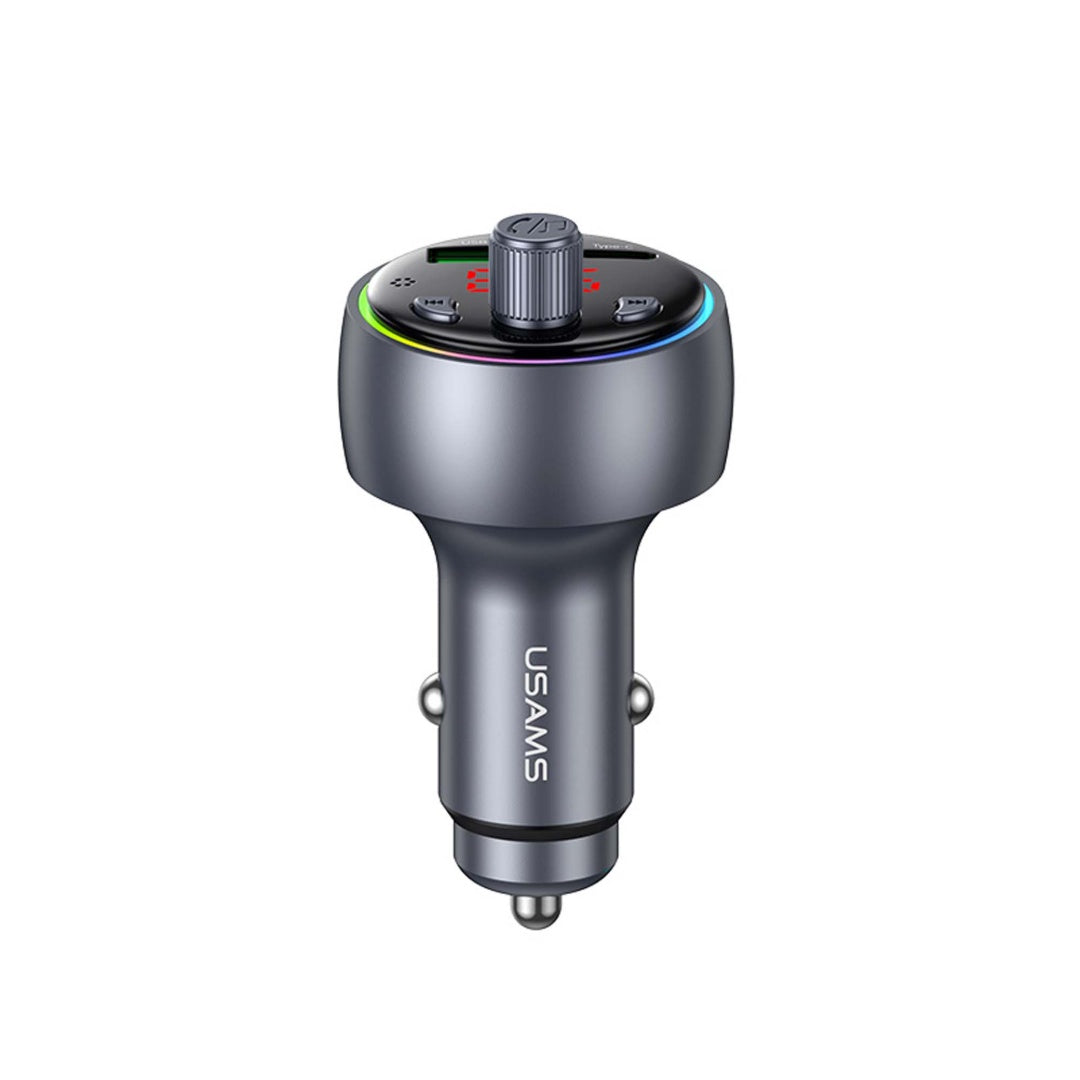 Transmisor FM y Cargador para Auto USAMS - Carga Rápida 30W