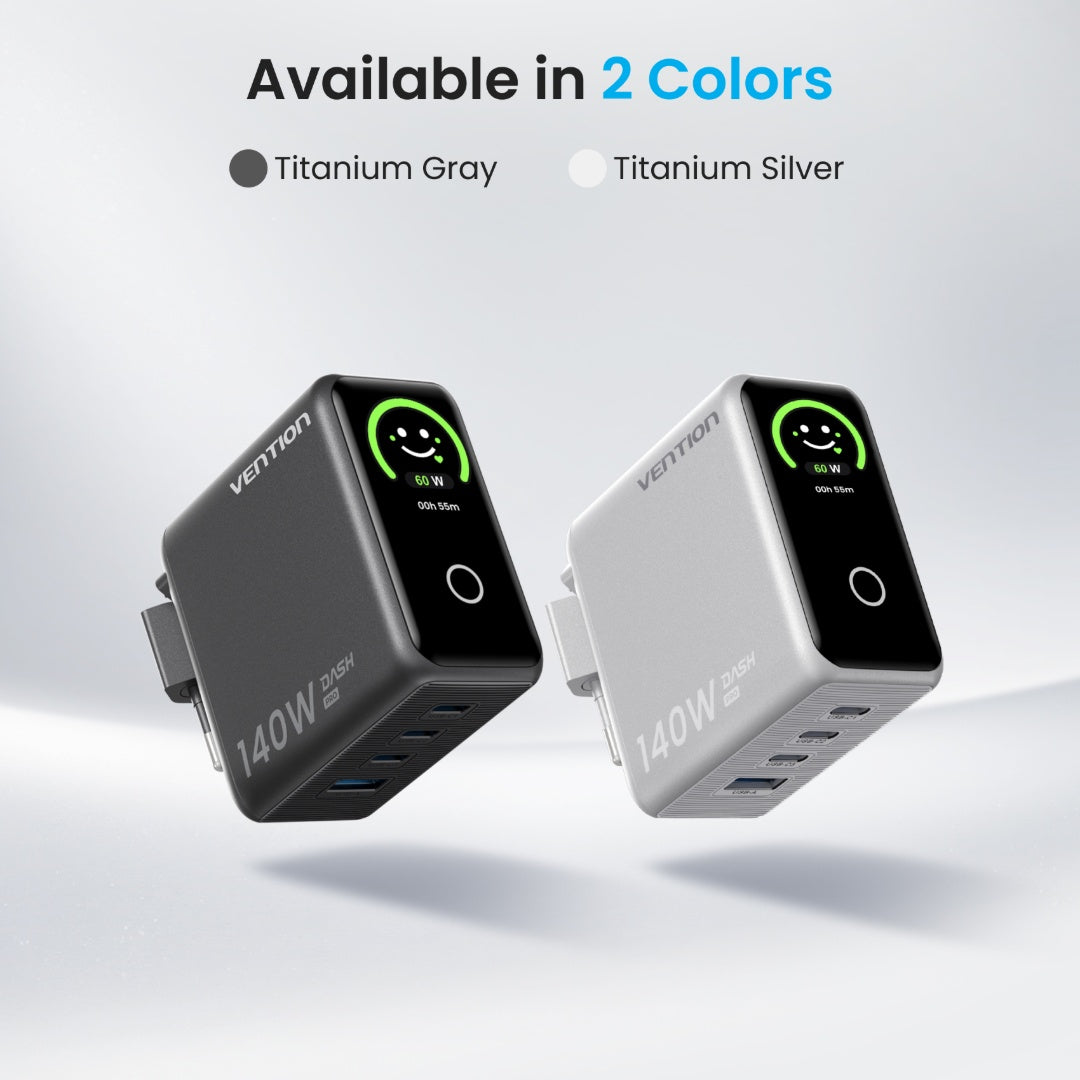 Cargador de Viaje Vention GaN - Carga Rápida 100W 4 Puertos