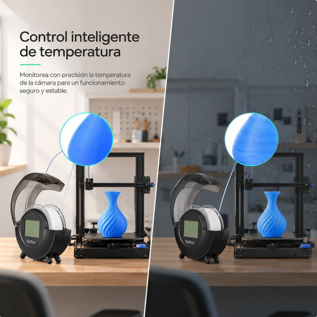 Secador de Filamento SUNLU S2 - Calentamiento 360° y Monitoreo de Humedad