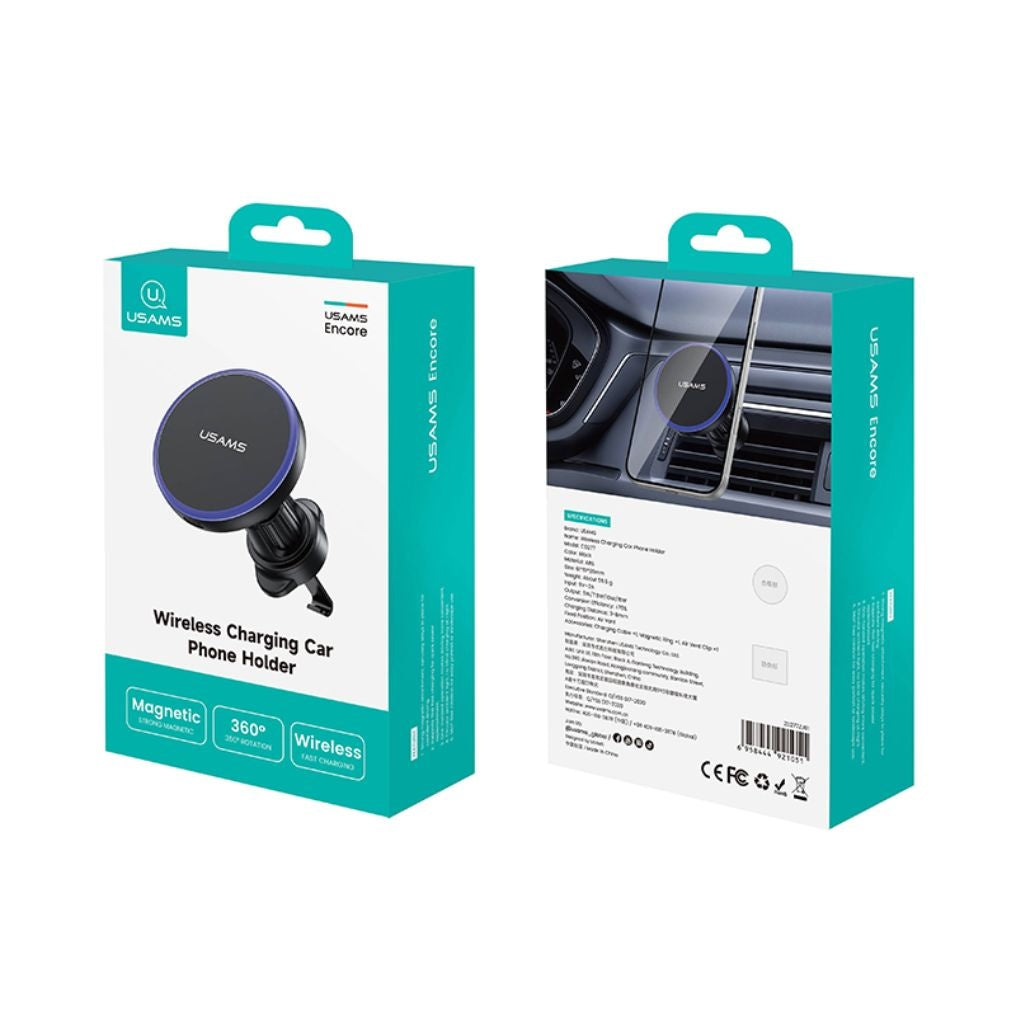 Cargador Inalámbrico para Auto USAMS Magnético - Carga Rápida 15W