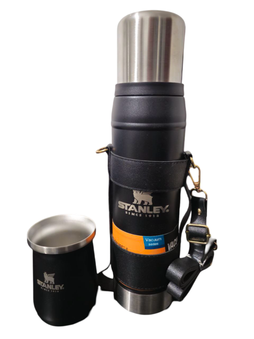 Termo Simil Stanley de 1.3 Litros + Mate Stanley de Acero Inoxidable - Producto Semi Original