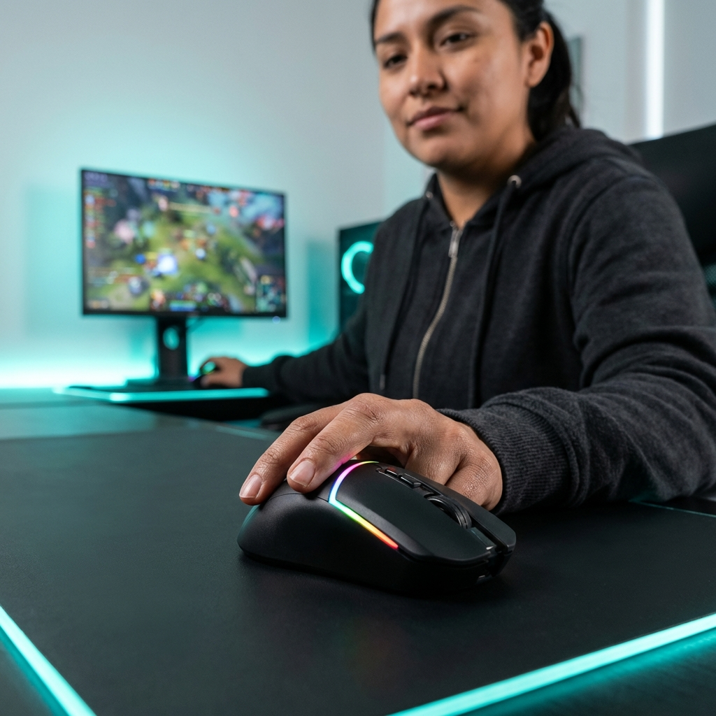 Mouse Gamer X-Lizzard Dual Mode - Iluminación RGB