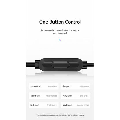 Auriculares Manos Libres USAMS EP-39 3.5mm 1.2M Negro