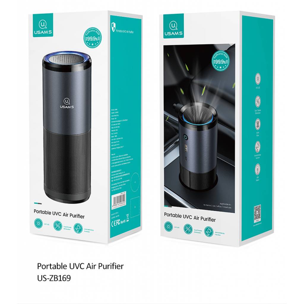 Filtro de Aire Portátil Negro/Gris USAMS ZB169