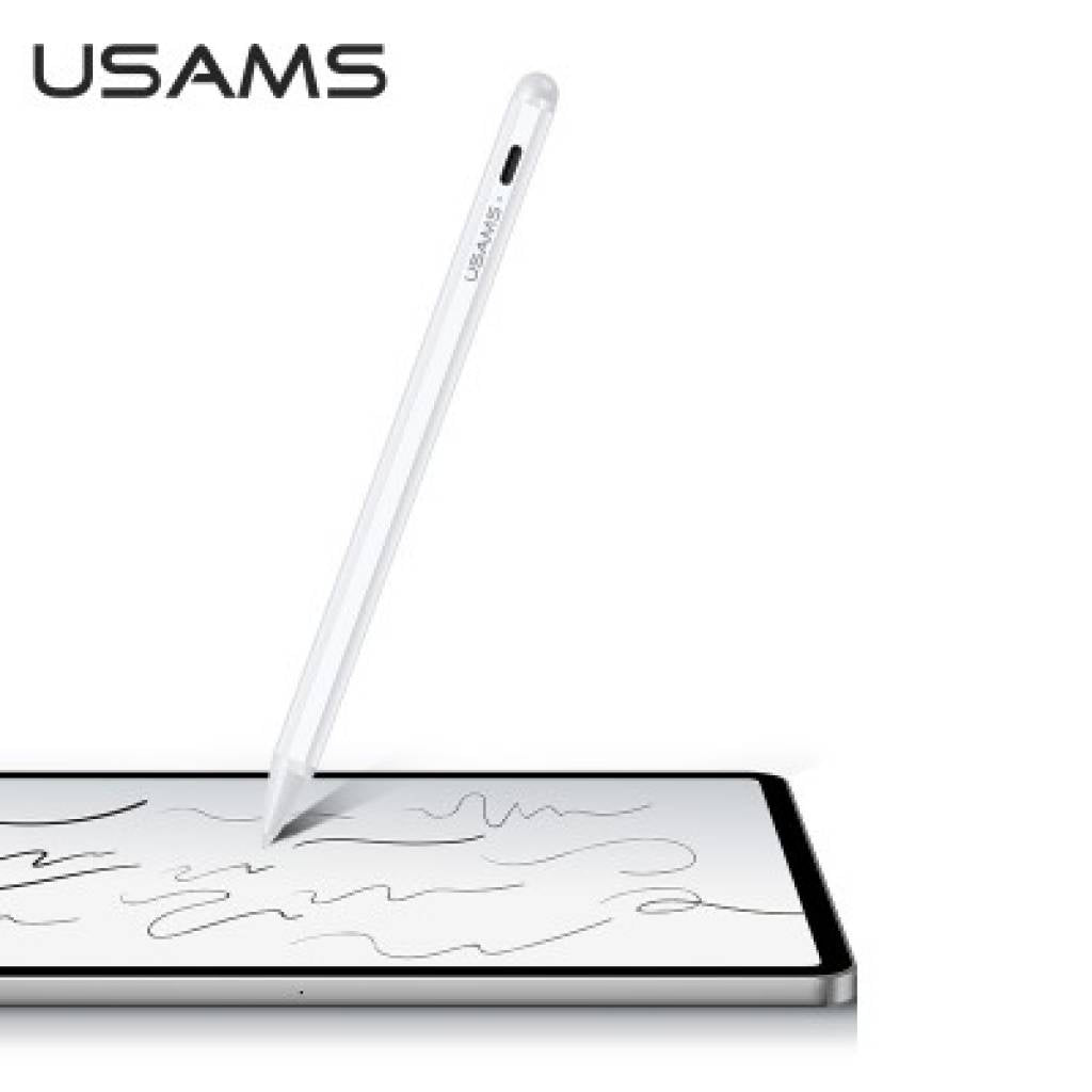 Lápiz capacitivo activo recargable Símil Apple Pen Blanco USAMS ZB135