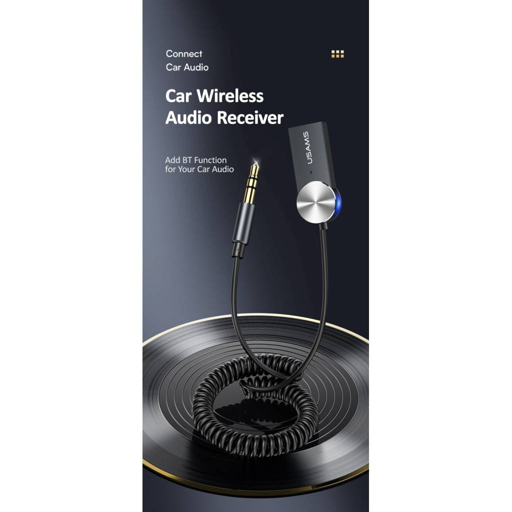 Adaptador 3.5mm a Bluetooth Ideal Autos Gris USAMS SJ464