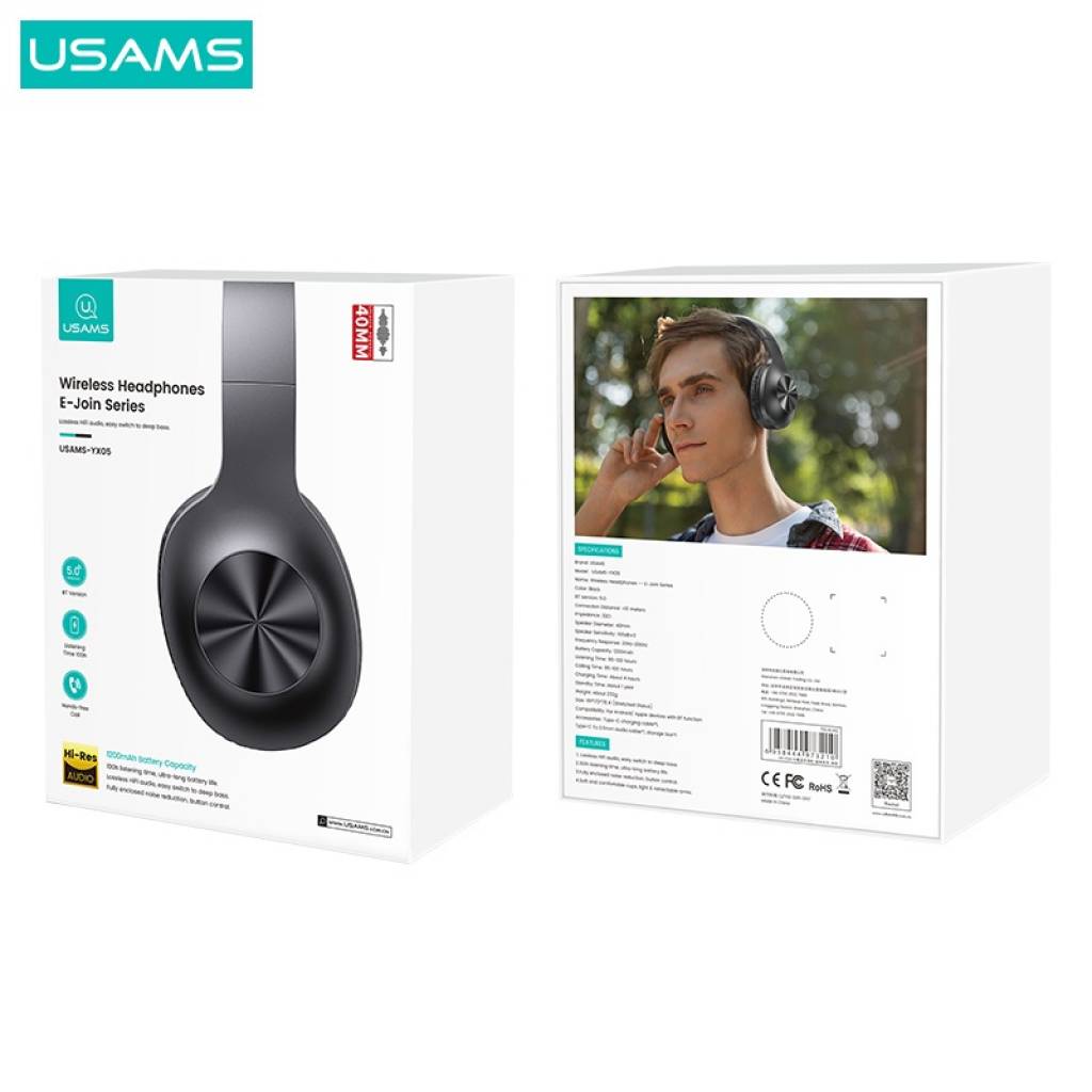 Auriculares Bluetooth E Join Series Negro USAMS YX05
