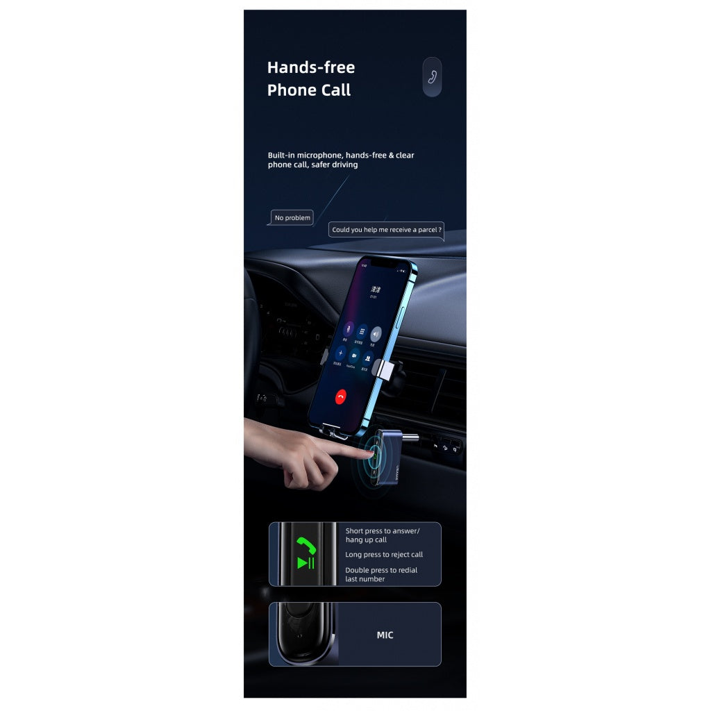 Transmisor FM Bluetooth USAMS SJ519 - Música Inalámbrica y Llamadas Manos Libres