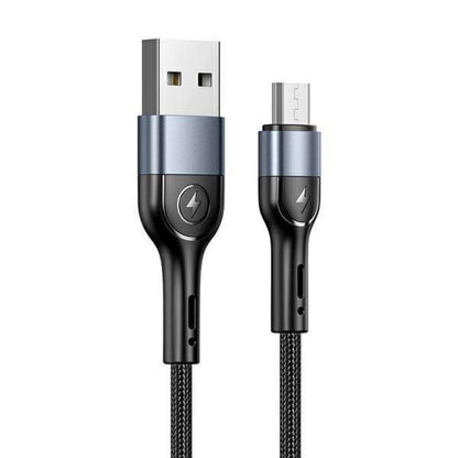 Cable de Datos USAMS SJ450 USB A a Micro USB U55 1M Negro Forrado