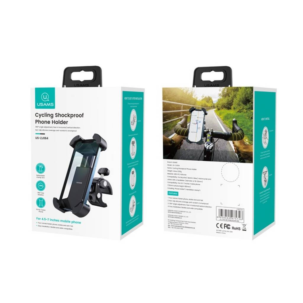 Soporte Móvil USAMS ZJ064 - Máxima Seguridad para Bici y Moto