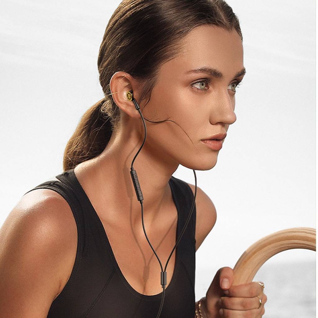 Auriculares Manos libres stereo USAMS EP-43 1 2M Verde Osc. Tipo C