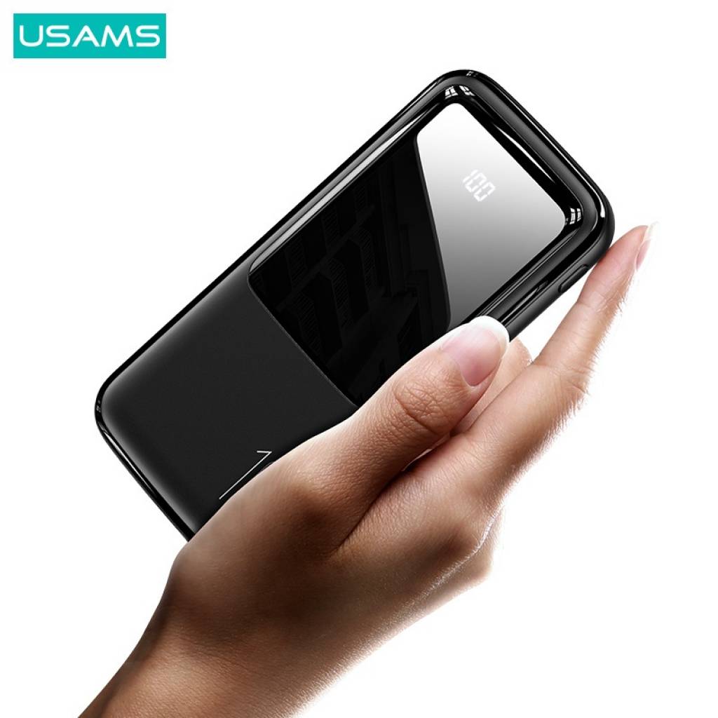 Power Bank USAMS 10.000mAh - Dual USB con Pantalla LCD
