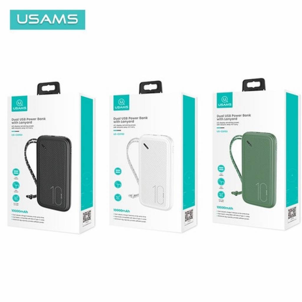 Power Bank USAMS CD150 - 10.000mAh con Doble Carga Rápida