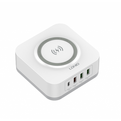 Cargador Pared Inalámbrico 32W PD (30W)/QC3.0 (18W)/2 USB-A LDNIO