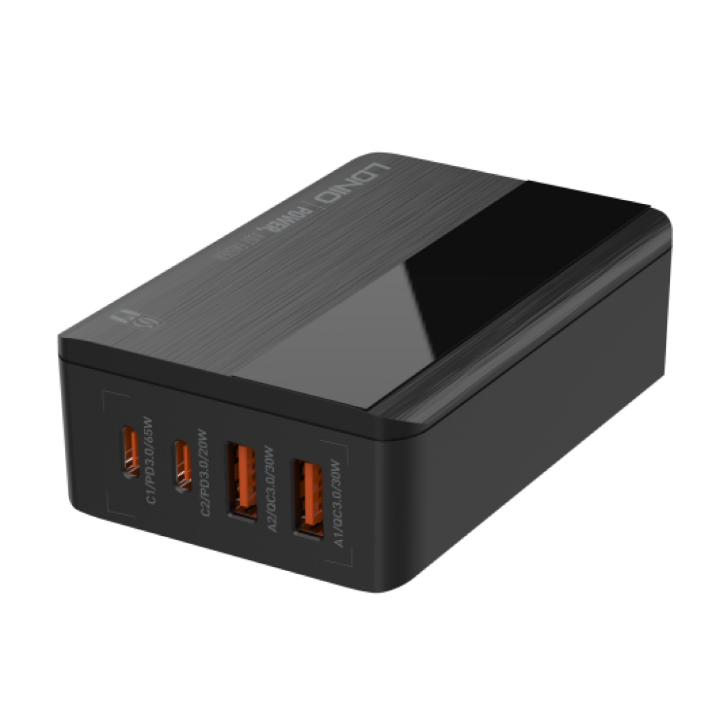 Cargador Pared 4 Puertos 65W 2 PD3.0 + 2 QC4.0 LDNIO A4808Q