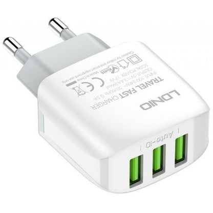 Cargador de Pared LDNIO A3312 con 3 Puertos USB