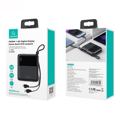 Power Bank 10.000mAh USAMS CD186 - Carga Rápida con LCD y Cordón