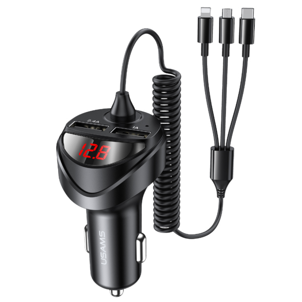 Cargador de Auto USAMS C22 - Carga Rápida Universal