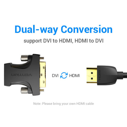 Adaptador HDMI a DVI (24+1) Hembra/Macho / Negro AILB0 Vention